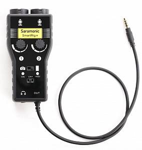 Аудио адаптер двухканальный Saramonic SmartRig+ для подключения XLR микрофонов к телефону