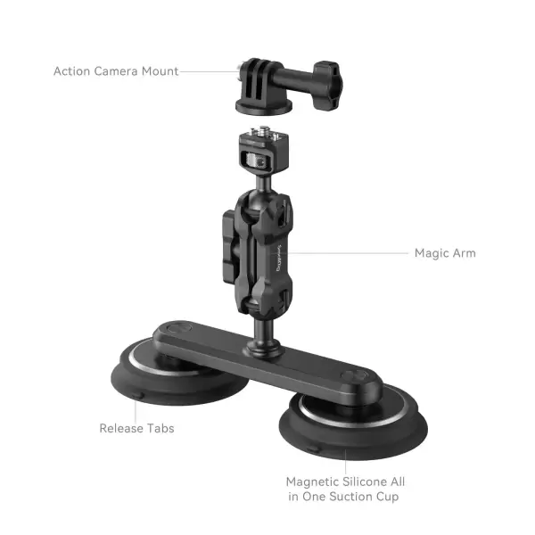 Двойная присоска SmallRig магнитная Kit для экшн камер 4467