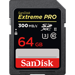 Карта памяти SanDisk SDXC 64GB Extreme PRO UHS-II 300MB/s