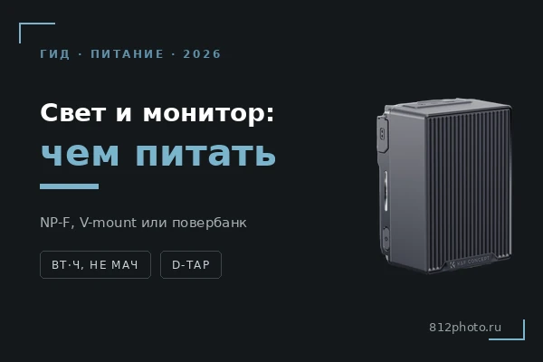 Чем питать свет и монитор: NP-F, V-mount или повербанк