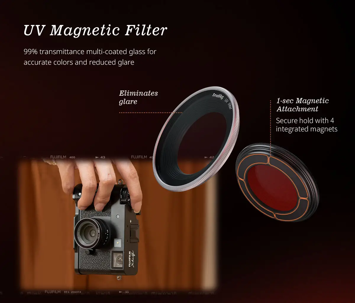 Кожаный чехол SmallRig Leather Kit для Fujifilm X half (Коричневый) 5218
