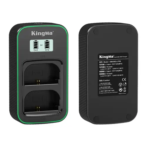 Зарядное устройство Kingma BM058Q-LPE6 PD3.0 на два аккумулятора Canon LP-E6