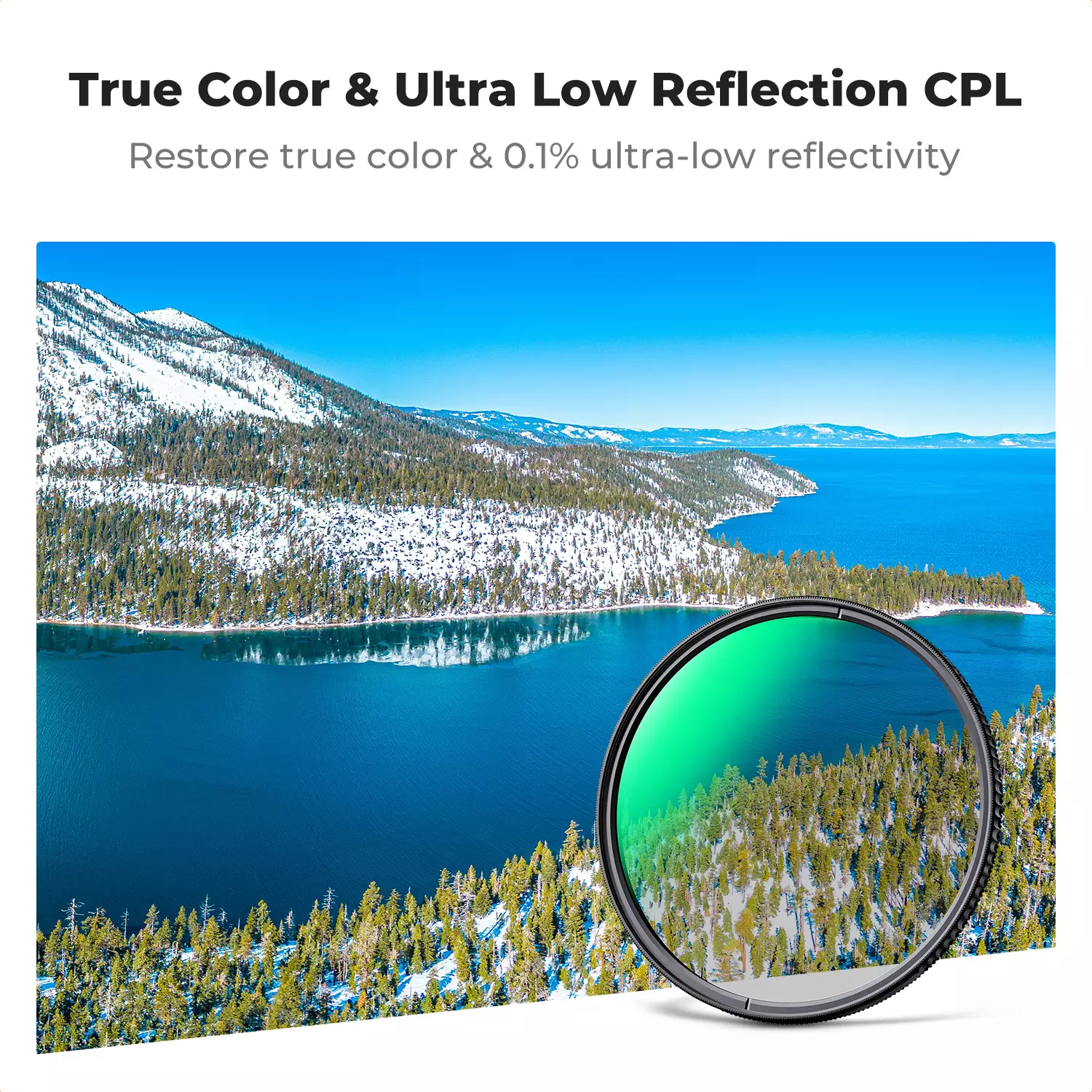 Фильтр K&F True Color Nano X CPL поляризационный Ultra-Low Reflectivity 43 мм