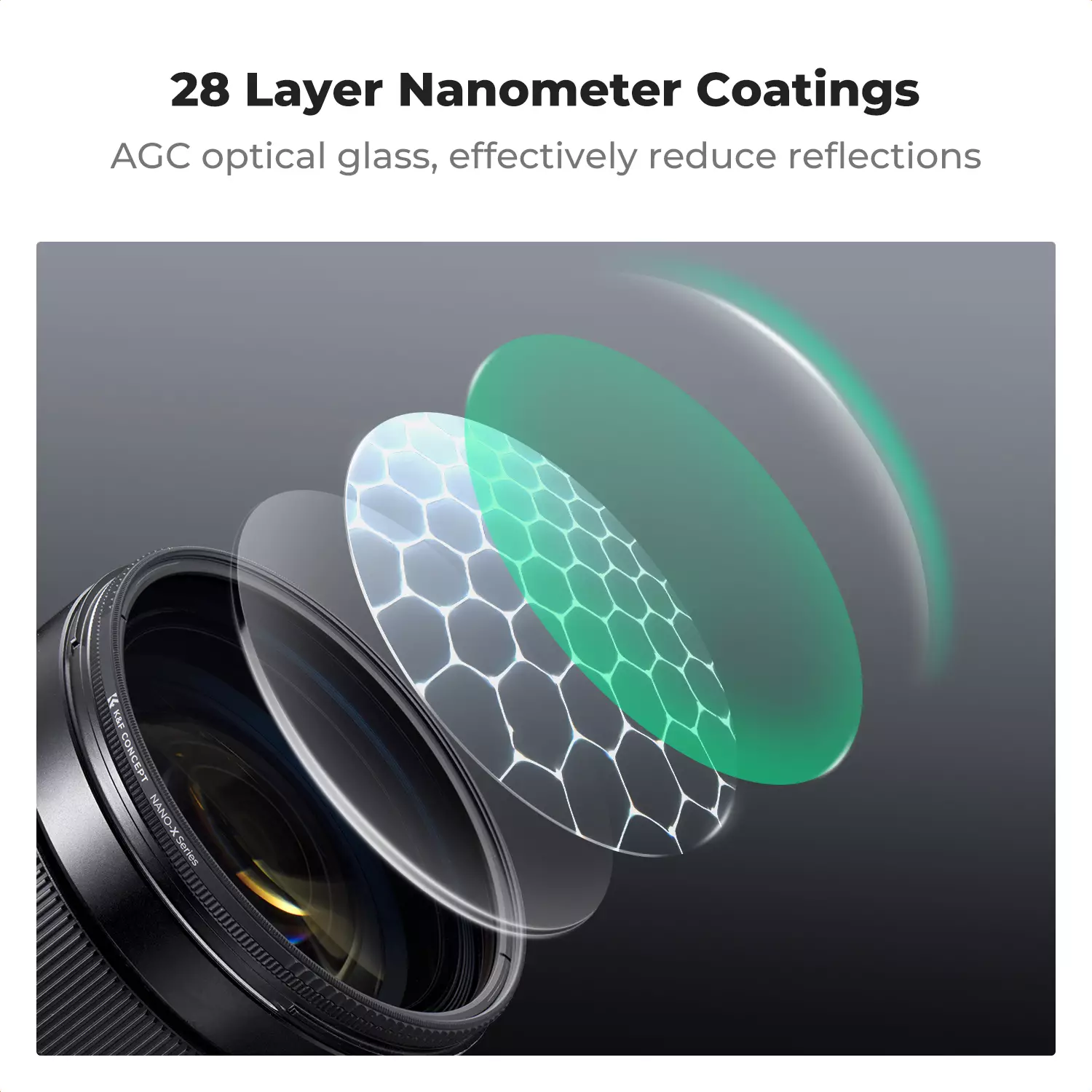 Фильтр K&F True Color Nano X CPL поляризационный Ultra-Low Reflectivity 43 мм