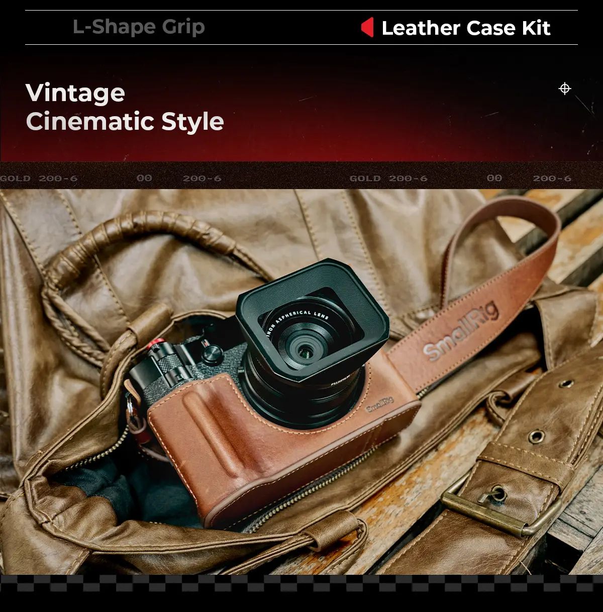 L площадка SmallRig Wooden Handle для FUJIFILM GFX100RF (Silver) 5265