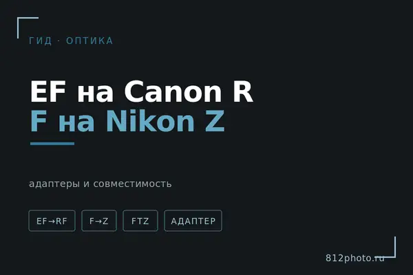 EF на Canon R, F на Nikon Z: адаптеры и совместимость байонетов