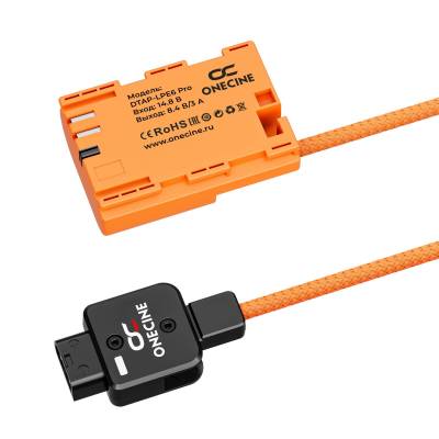 Кабель питания OneCine DTAP на LP-E6 Pro для камер Canon EOS R, R5, R6, R6 II, R7