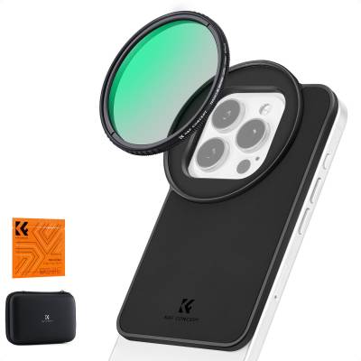 Чехол K&F для iPhone 16/15/14/13/12, 16/15/14/13/12 Pro с магнитным CPL фильтром 67 мм