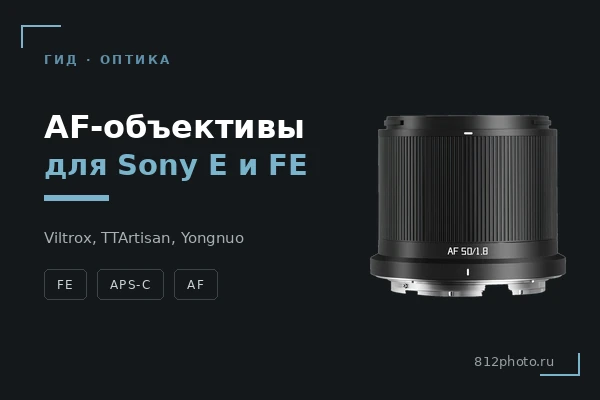 Автофокусные объективы для Sony E и FE: Viltrox, TTArtisan и Yongnuo