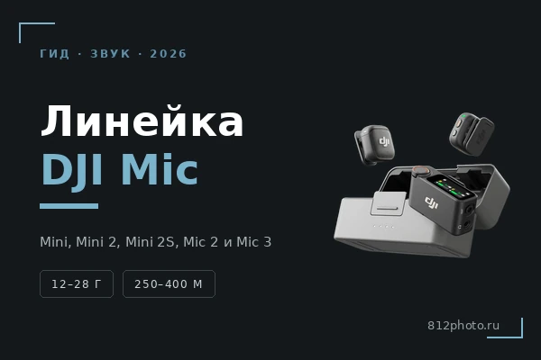 Линейка DJI Mic: Mini, Mini 2, Mini 2S, Mic 2 и Mic 3