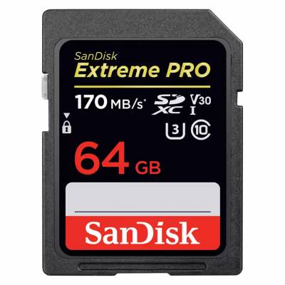 Карта памяти Sandisk Extreme Pro 64GB SDXC 170MB/s UHS-I U3