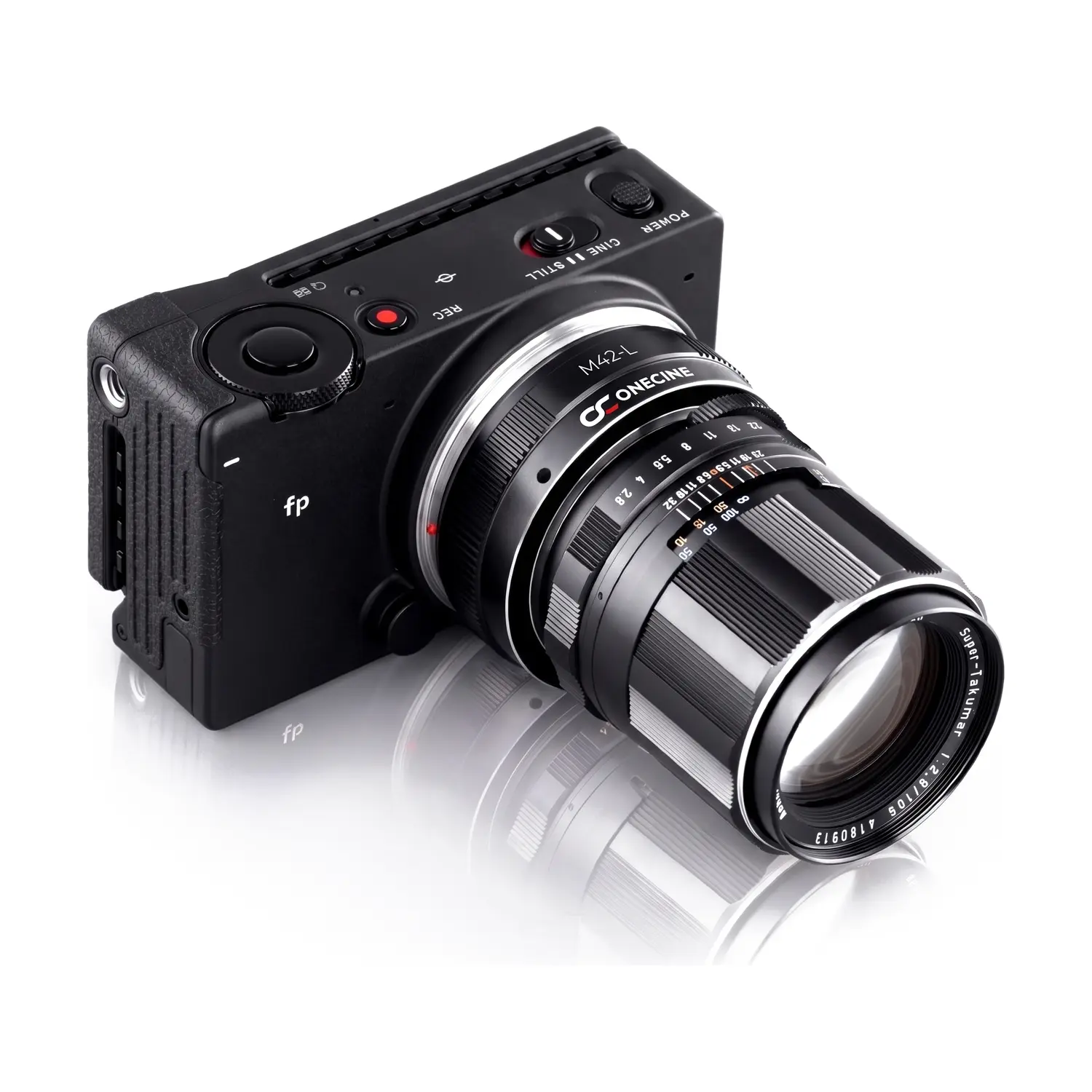 Объектив M42 на камере Sigma fp через переходное кольцо OneCine M42-L