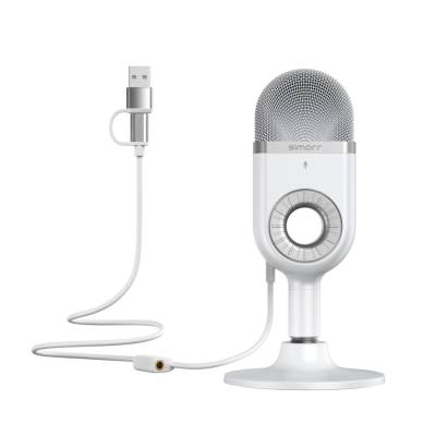 Настольный микрофон Simorr Wave U1 USB Condenser Microphone (White) 3492