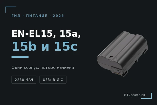 Nikon EN-EL15, EN-EL15a, EN-EL15b и EN-EL15c: в чём разница