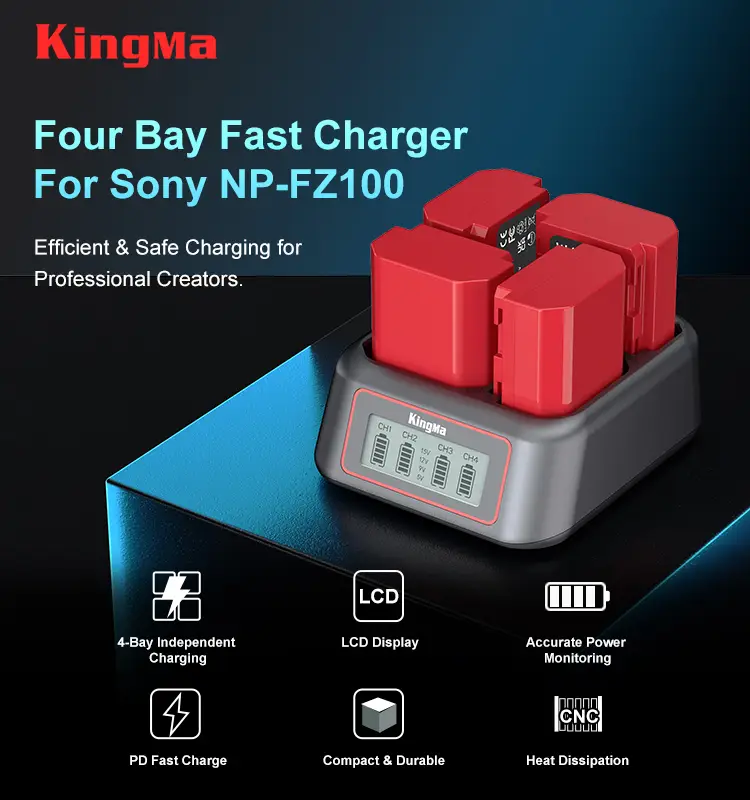Зарядное устройство Kingma для Sony FZ-100 на 4 аккумулятора
