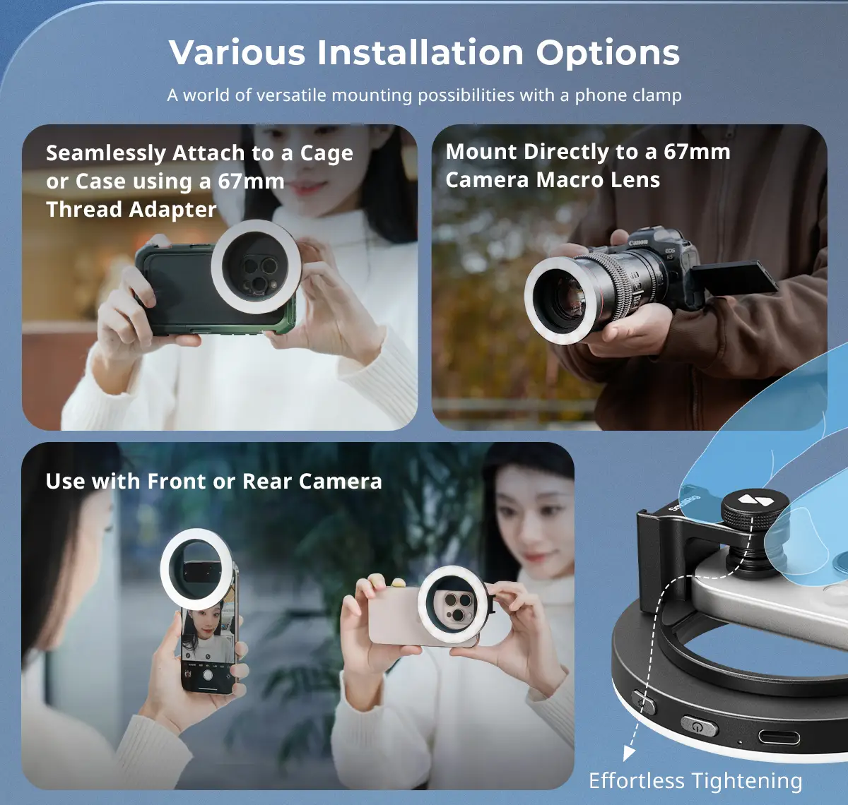 Универсальный адаптер для фильтра SmallRig 67 мм 5174