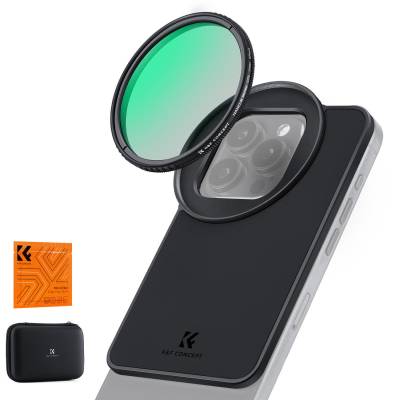  Чехол K&F для iPhone 16/15/14/13/12 Pro Max и 16/15/14 Plus с магнитным CPL фильтром 67 мм