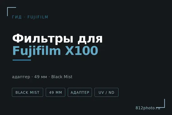 Фильтры для Fujifilm X100: адаптер и Black Mist