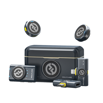 Радиосистема Hollyland Lark M2 Combo (Shine Charcoal) для камеры, телефона USB-C, Lightning
