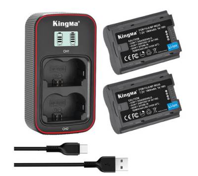 Набор аккумуляторов с зарядным Kingma для Fujifilm NP-W235