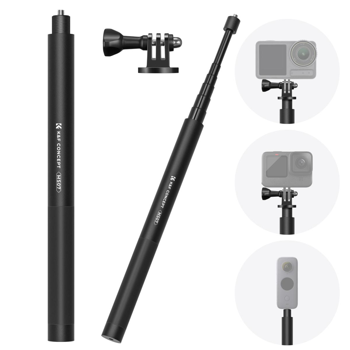 Длинный телескопический монопод K&F MS07 153 см для GoPro