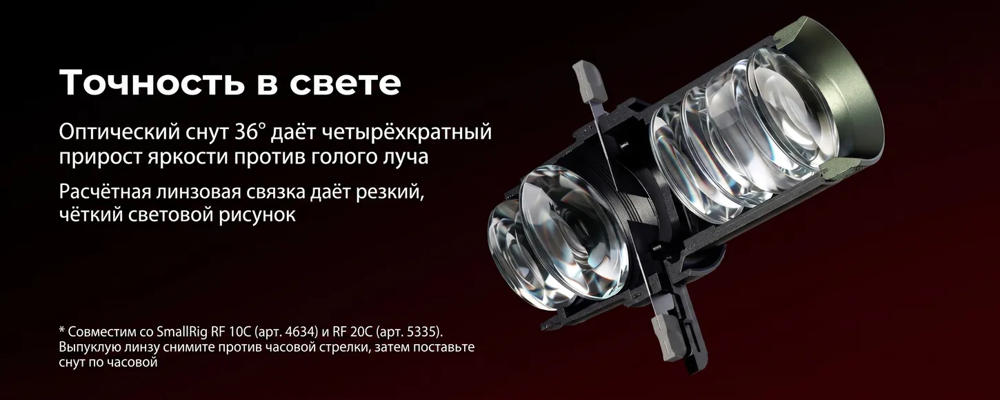 Линзовая связка оптического снута SmallRig SP Air 6376 крупным планом