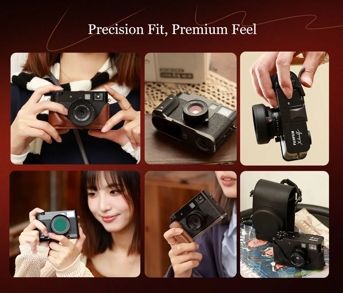 Кожаный чехол SmallRig Leather Kit для Fujifilm X half (Коричневый) 5218