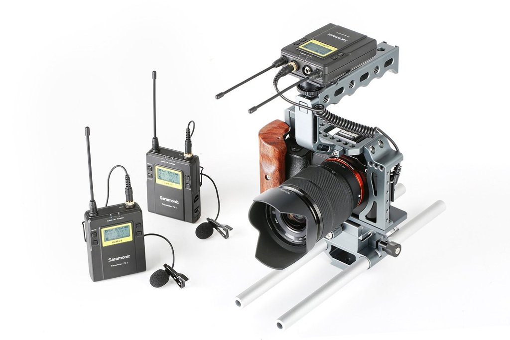 Радиосистема с двумя петличками Saramonic UwMic9 (2TX9+RX9) пример использования