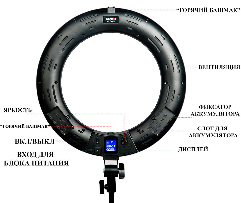 Viltrox VL-600T элементы света