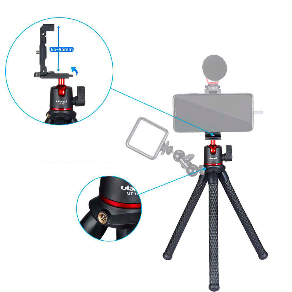 Штативы: Гибкий мини штатив Ulanzi MT-11 для камеры и телефона | Купить в  магазине «812photo.ru» СПБ МСК