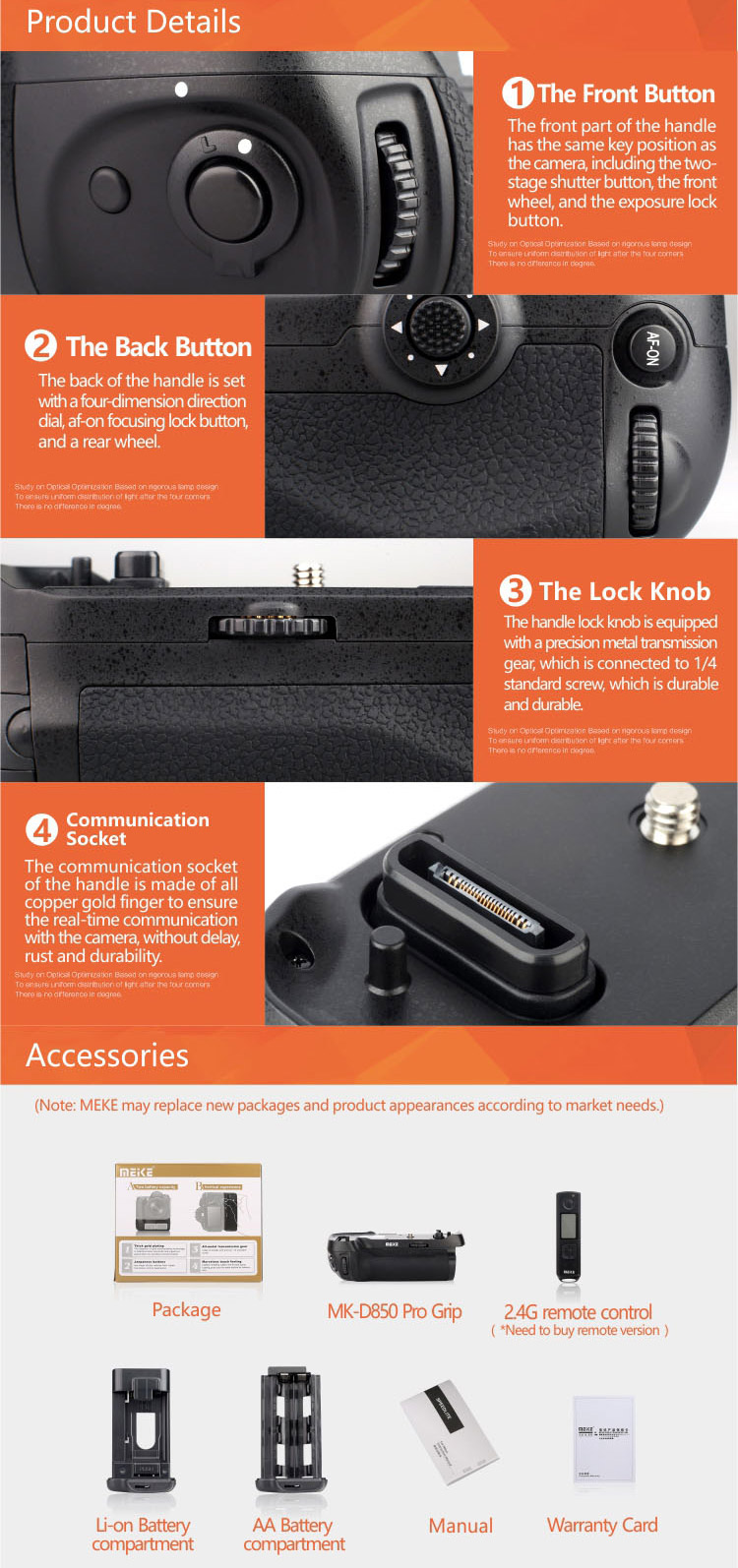 Батарейная ручка для Nikon D850 комплектация