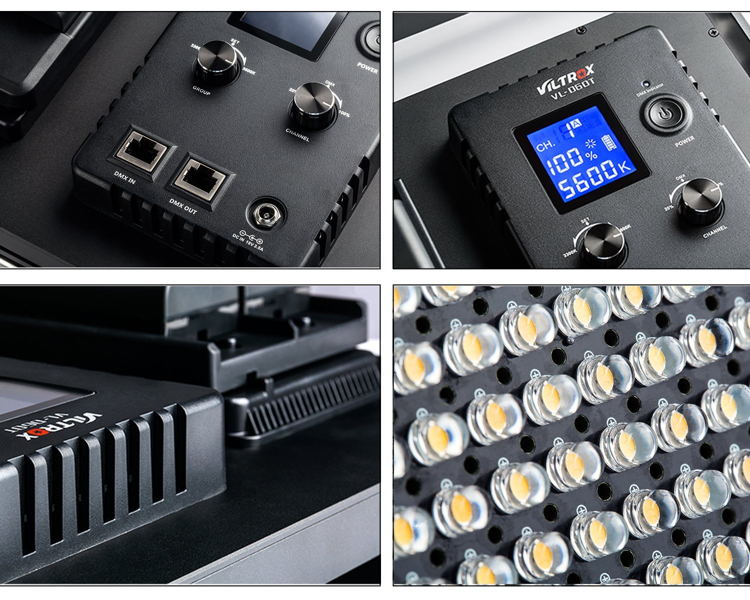 Viltrox VL-D60T элементы управления и дисплей