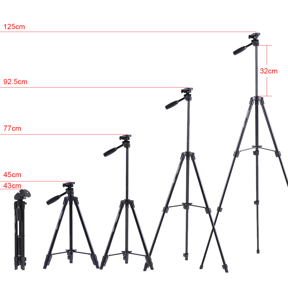 Штатив Yunteng VCT-520 размеры