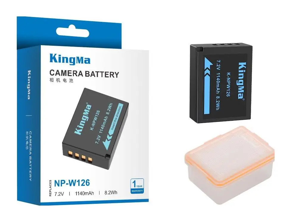 Комплект поставки: аккумулятор Kingma NP-W126