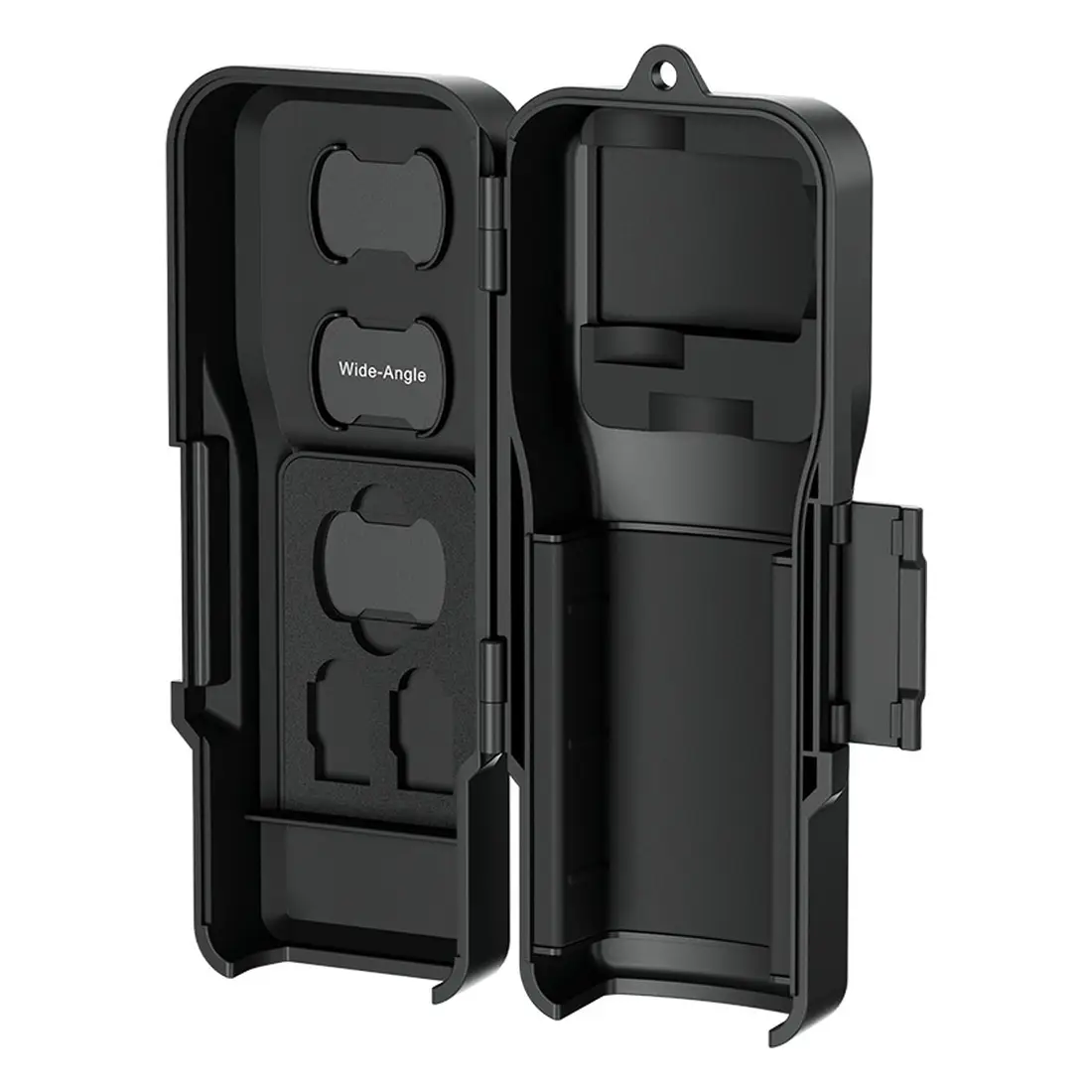 Раскрытый чехол JJC PC-OP4 с камерой DJI Osmo Pocket 4 внутри
