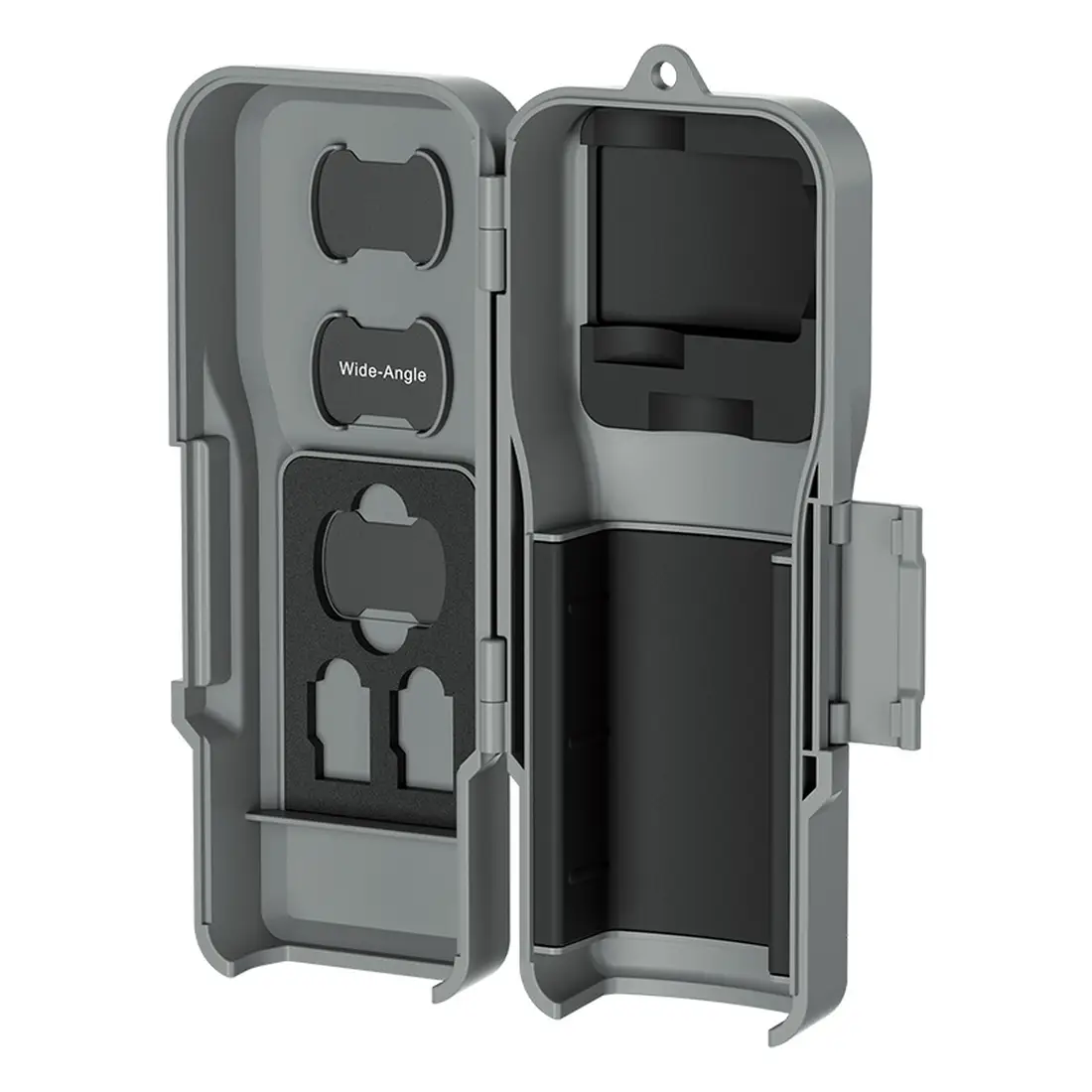 Раскрытый чехол JJC PC-OP4 с камерой DJI Osmo Pocket 4 внутри