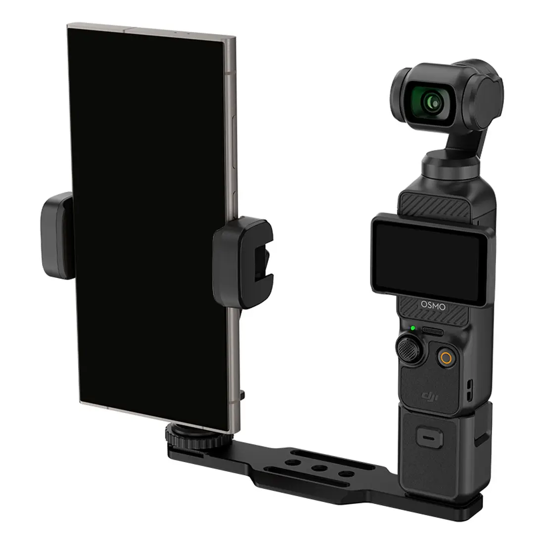 Держатель JJC HG-UN1 со смартфоном и камерой DJI Osmo Pocket 3