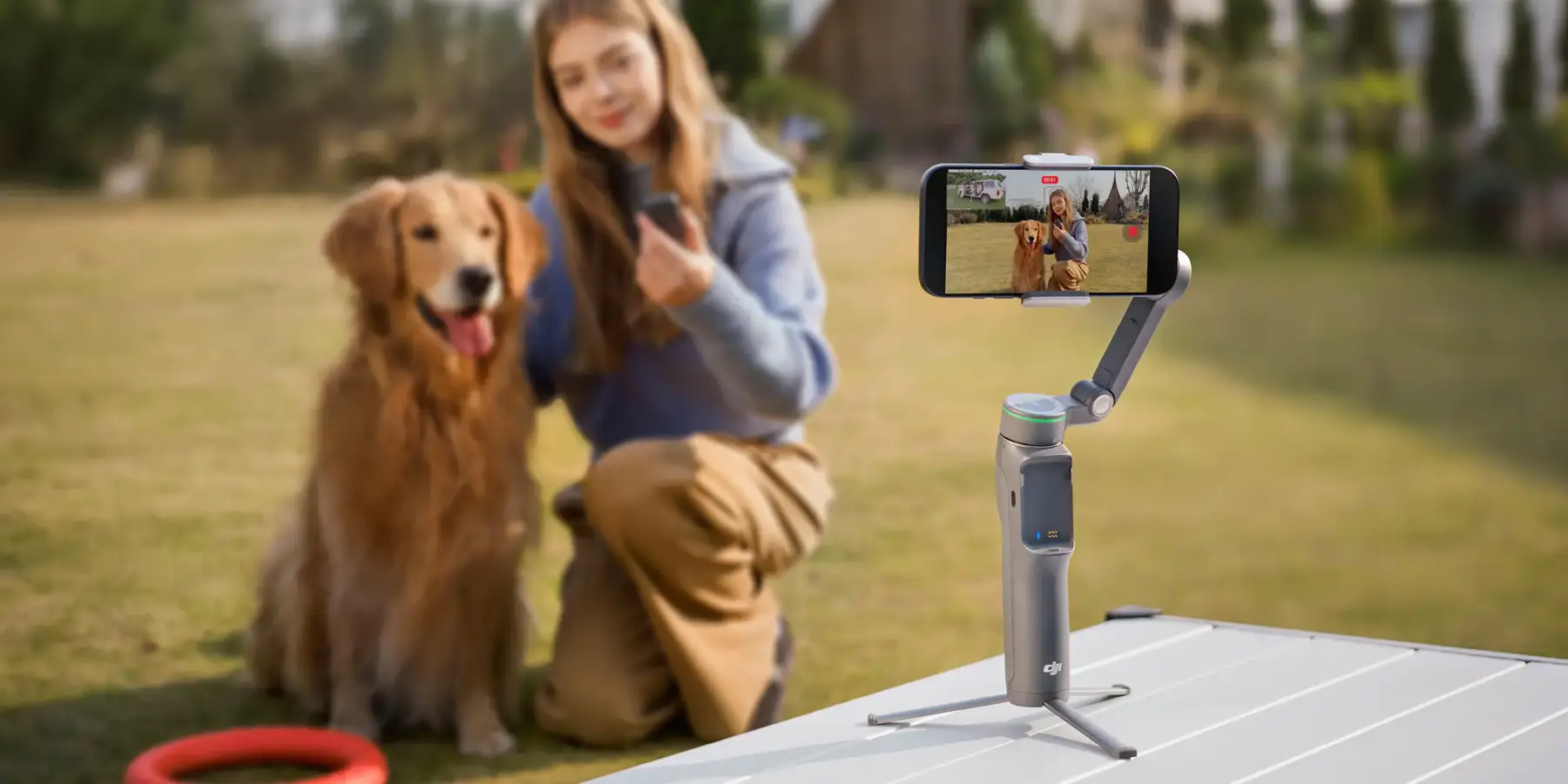 Съёмка питомцев с автослежением на DJI Osmo Mobile 8P