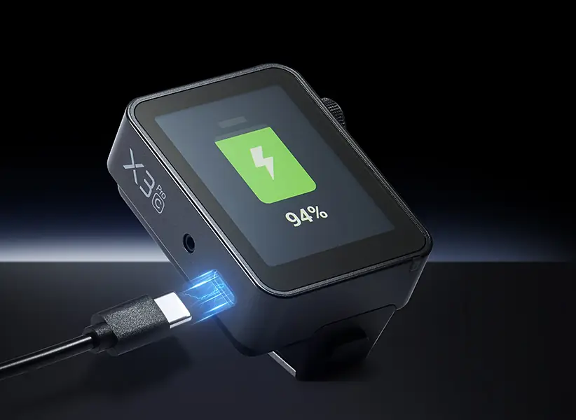 Godox X3 Pro: зарядка по USB-C, на экране индикатор заряда 94%