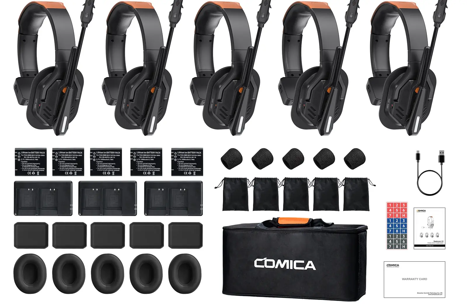 Интерком Comica Seekcom S1 (5шт) — комплектация