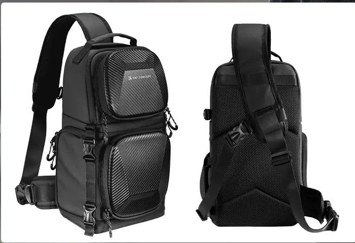 Фотосумка-слинг K&F Concept Urban Sling Bag 10L (KF13.176) — вид спереди и сзади