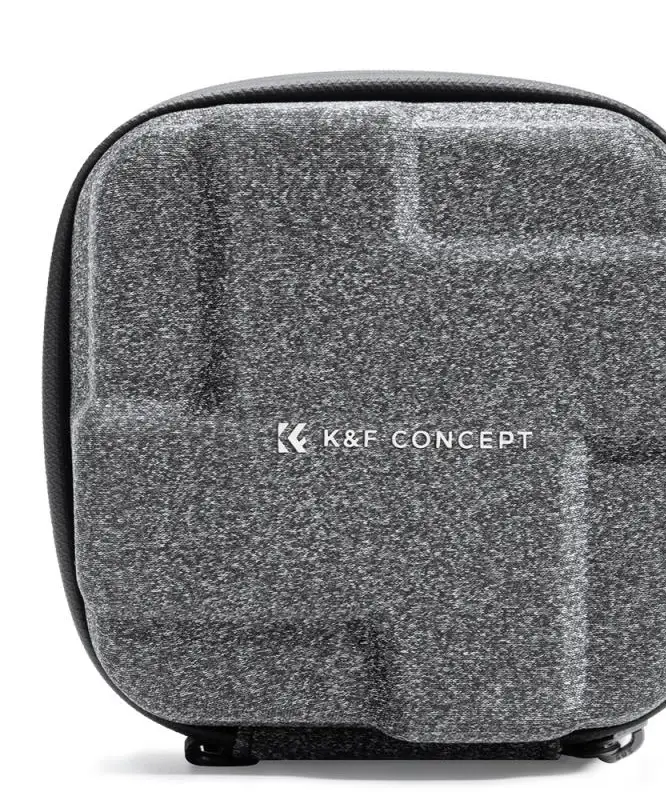 Кейс для светофильтров K&F Concept KF13.185 — компактный жёсткий корпус из EVA серого цвета со съёмным ремешком
