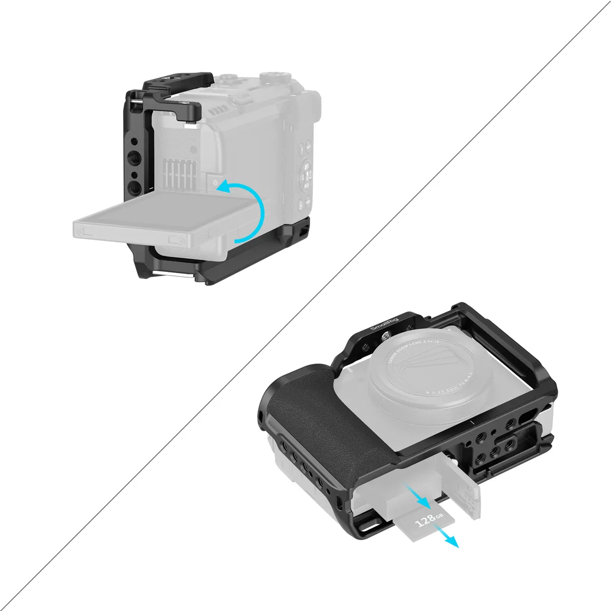 Установка камеры Canon PowerShot V1 в клетку SmallRig 5807