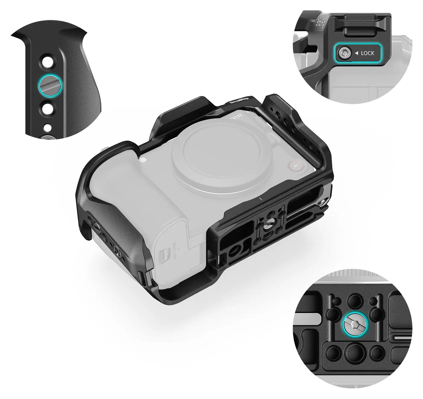 Установка камеры Canon EOS R6 V в клетку SmallRig 6372 в два шага