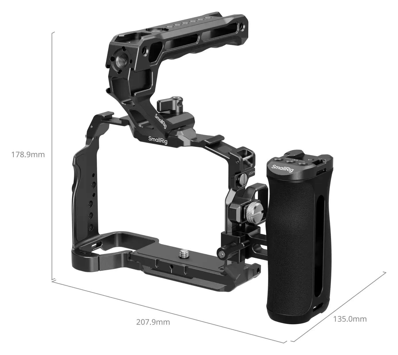 Габариты клетки SmallRig 6026 для Sony A7 V
