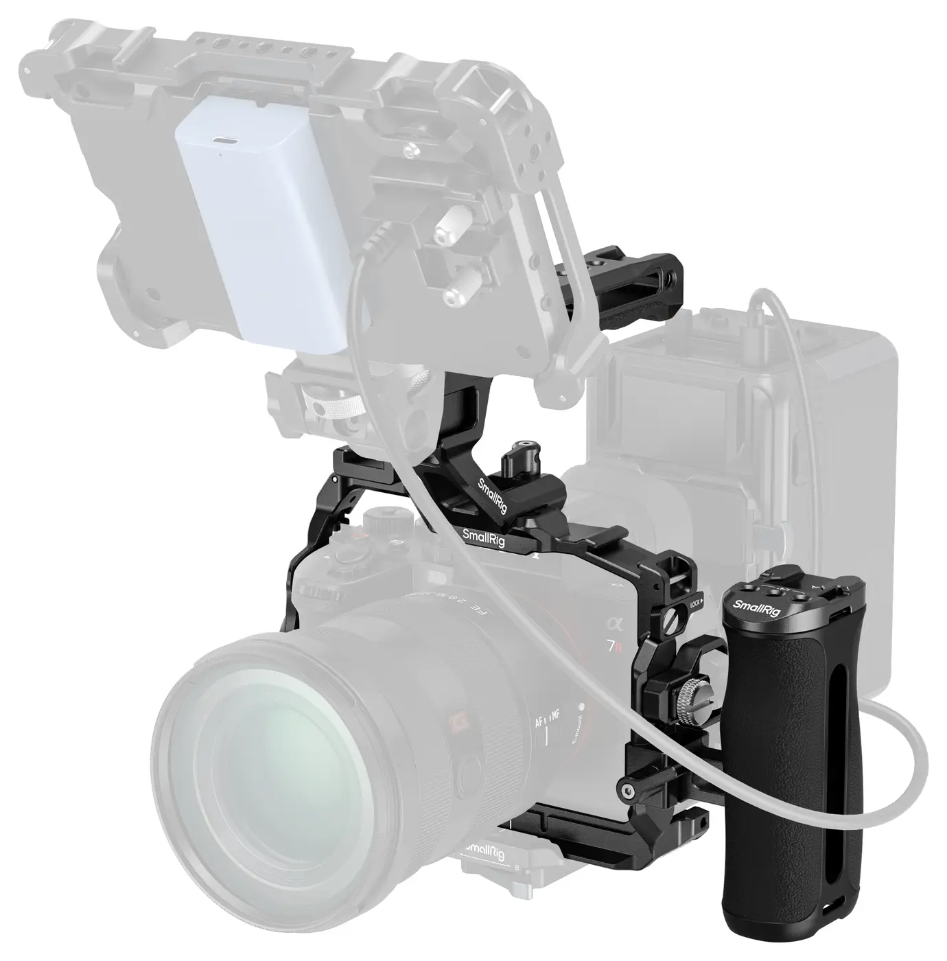 Клетка SmallRig 6704 с монитором, боковой ручкой и V-Mount аккумулятором