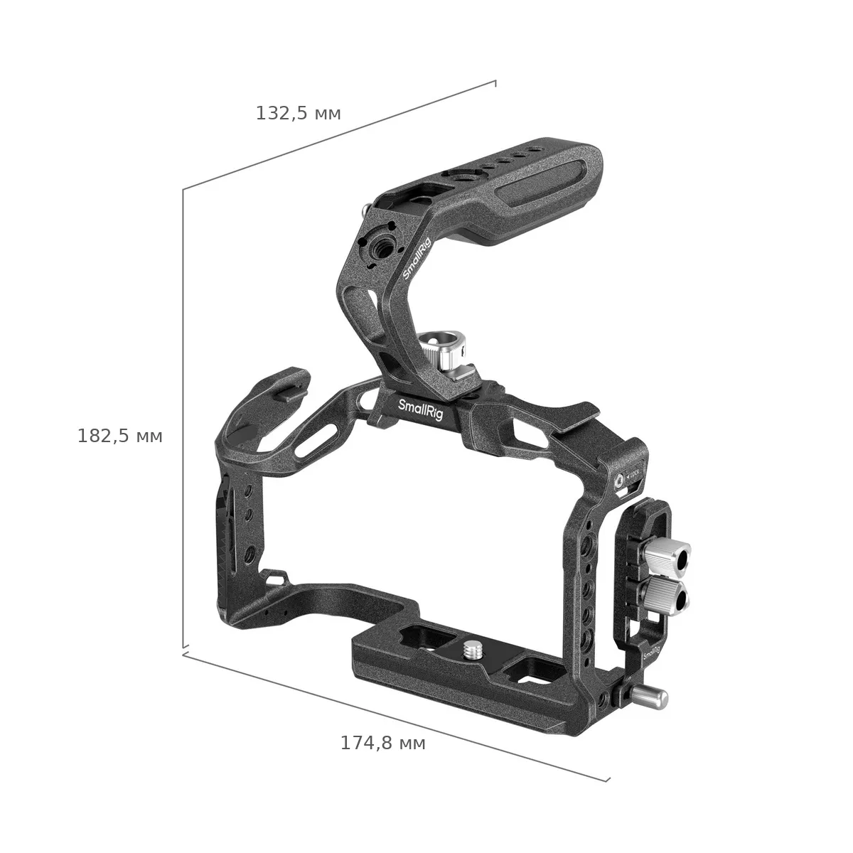 Габариты комплекта клетки SmallRig 6652 Black Mamba
