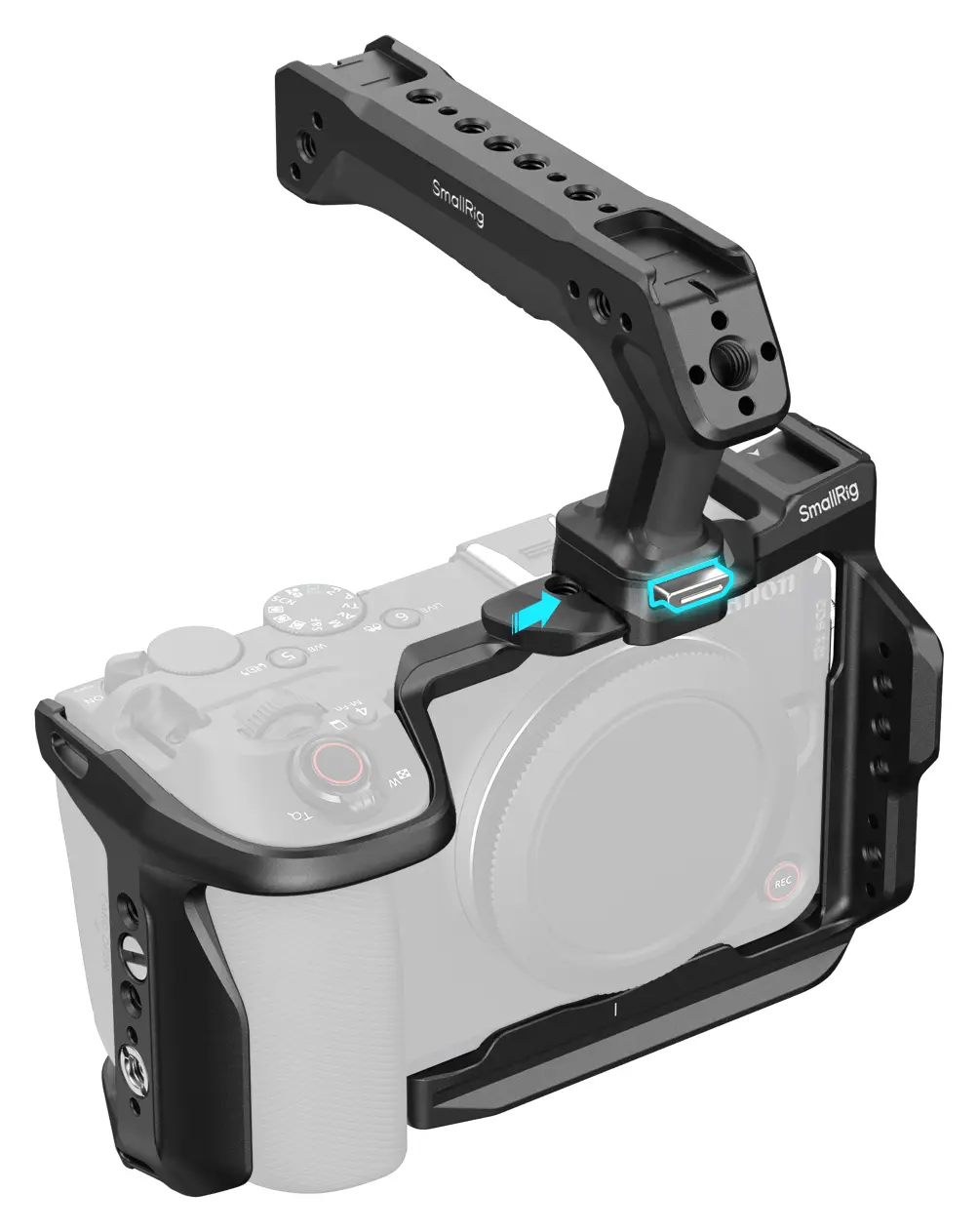 Быстросъёмное крепление верхней ручки HawkLock на клетке SmallRig 6379