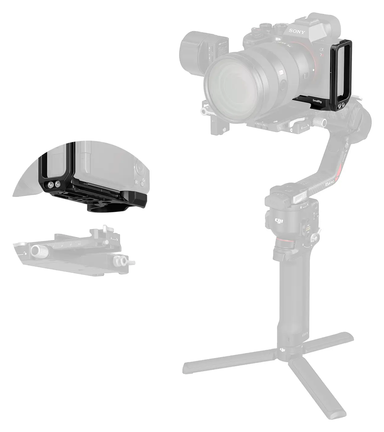L-площадка SmallRig 6706 на стабилизаторе DJI RS