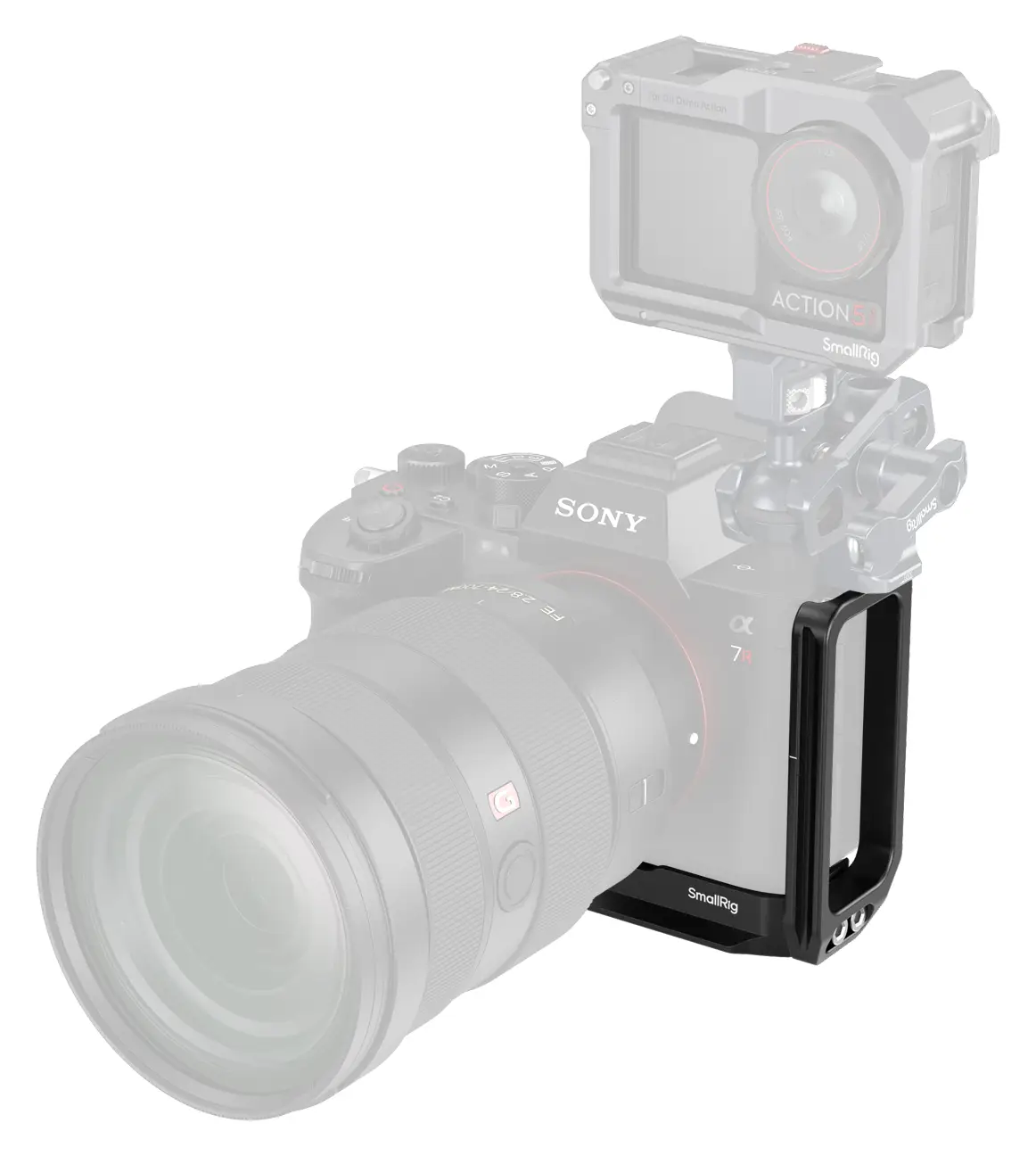 L-площадка SmallRig 6706 с Magic Arm и накамерным монитором